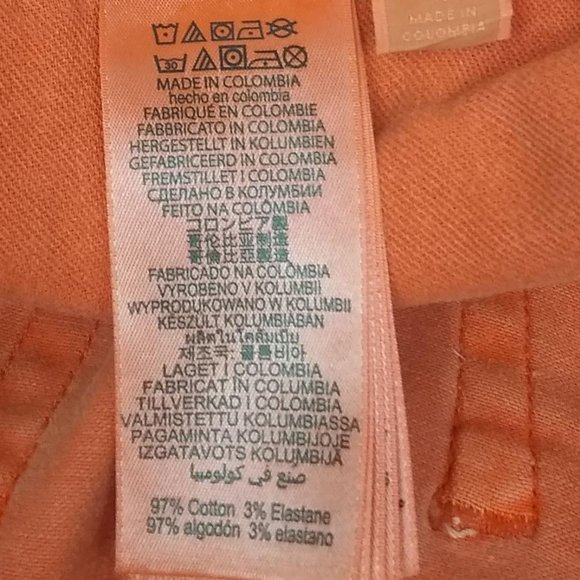 Michael Kors Izzy Skinny Mid Rise Jeans Marigold Size 4 - Picture 6 of 9